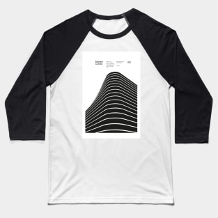 Modern Curves 03, Modern Architecture Design, minimalist Design, Modern Art, Typographic, Helvetica Baseball T-Shirt